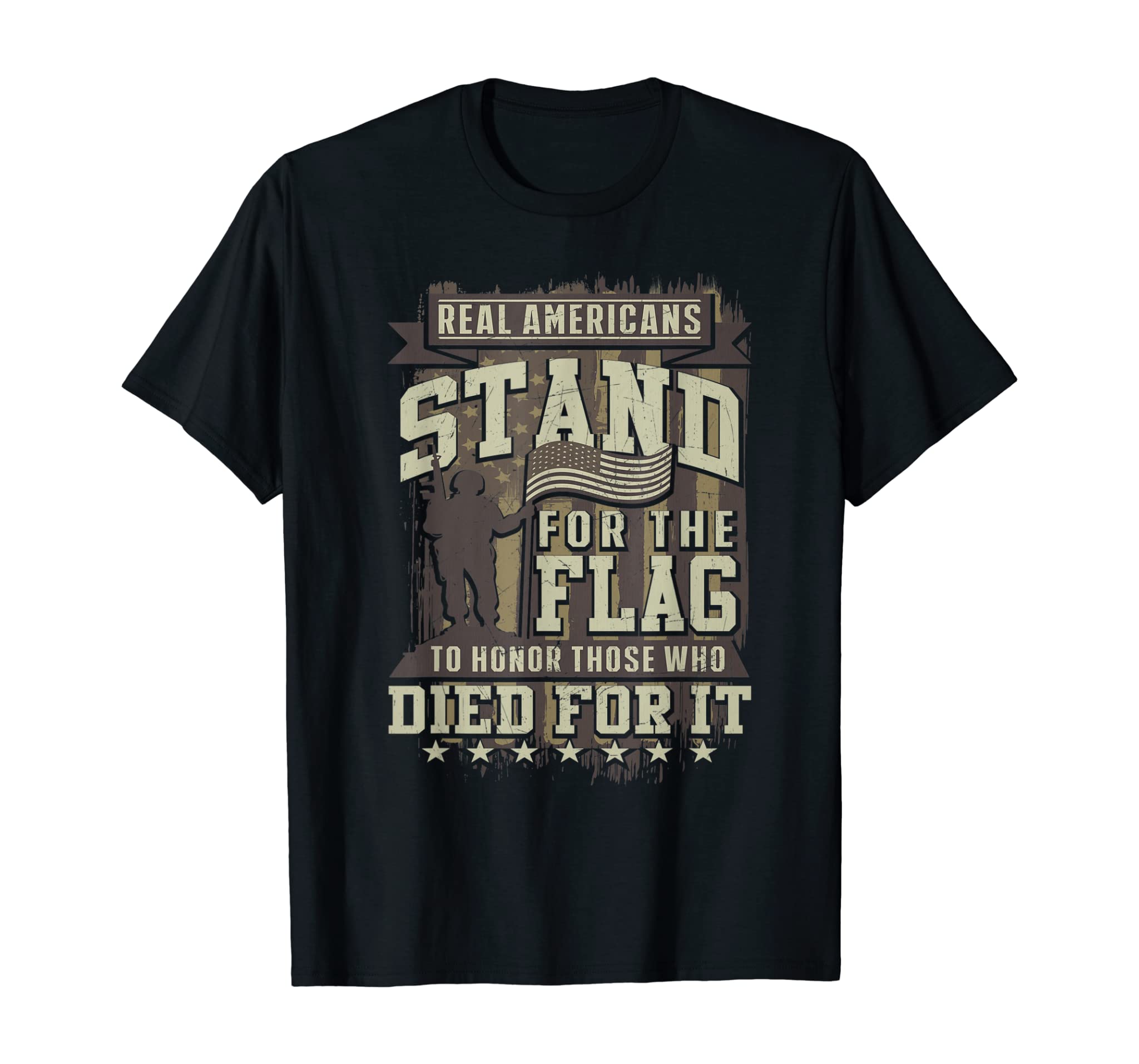 Real Americans Stand For The Flag To Honor The Fallen T-Shirt