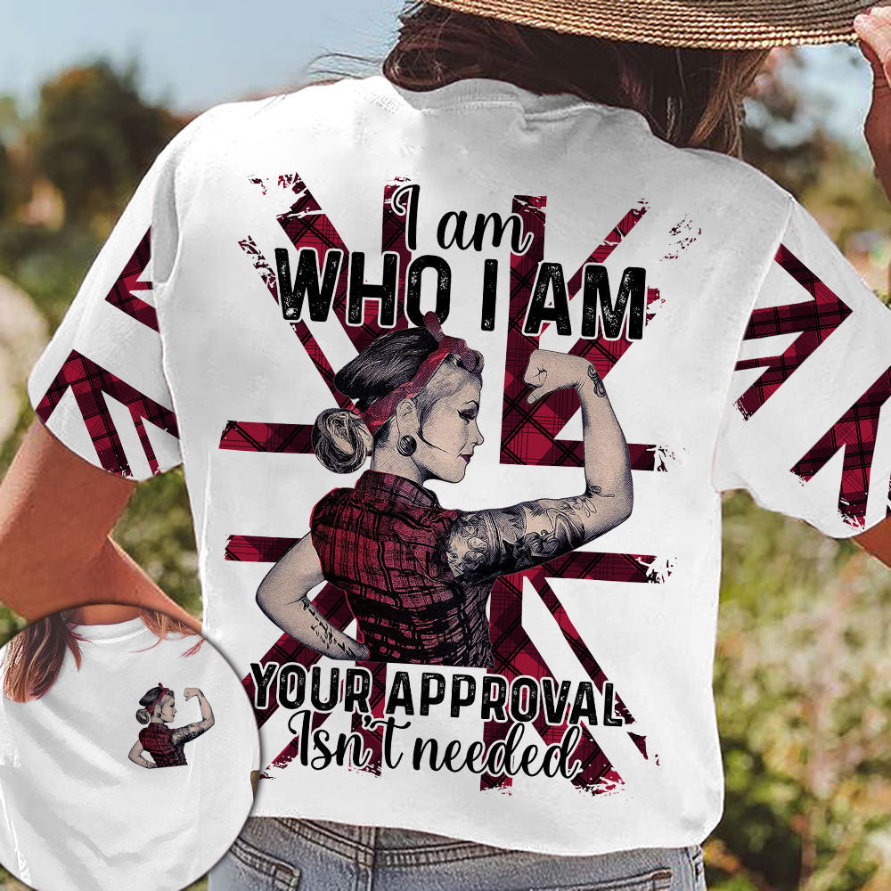 I Am Who I Am Tattoo Girl T-Shirt 3D #Kv