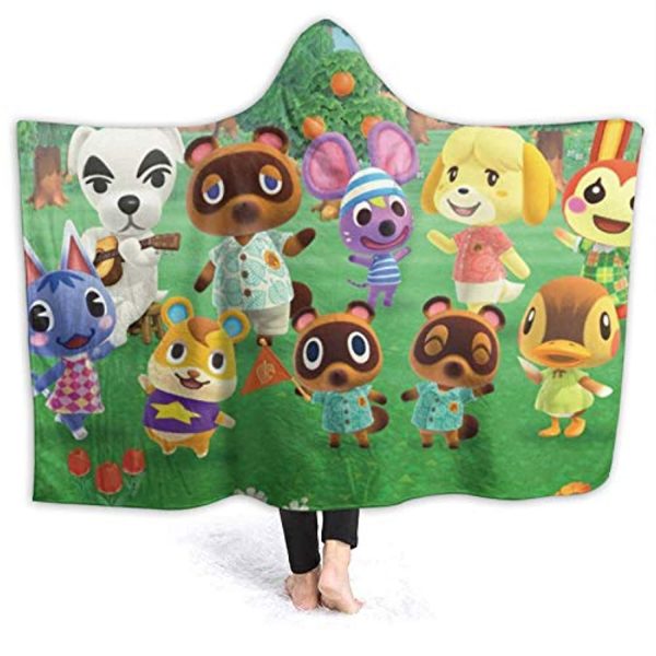 Animal Crossing Hooded Blanket – Wearable Plush Blanket Cozy Cape With Hood