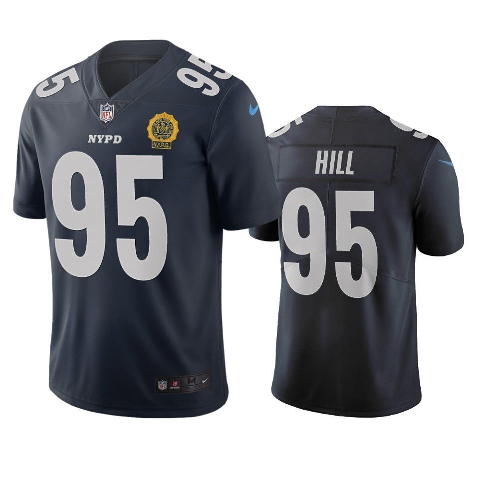 New York Giants Bj Hill Navy City Edition Jersey