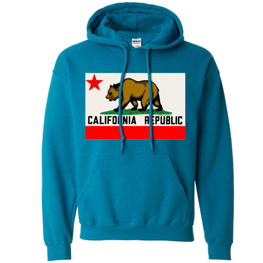 California Republic Original Bear Flag Sweatshirt Hoodie T-Shirt