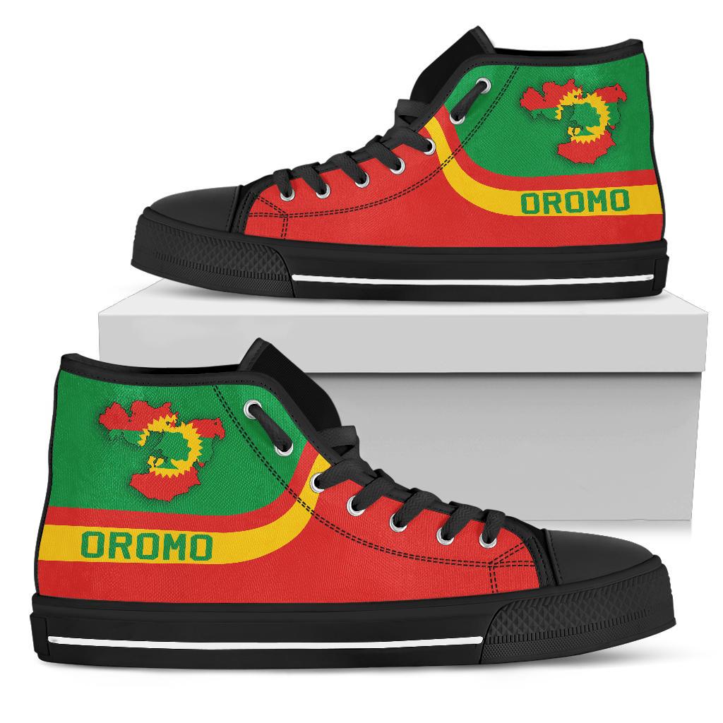 Oromo Flag Maps High Top Shoe A31