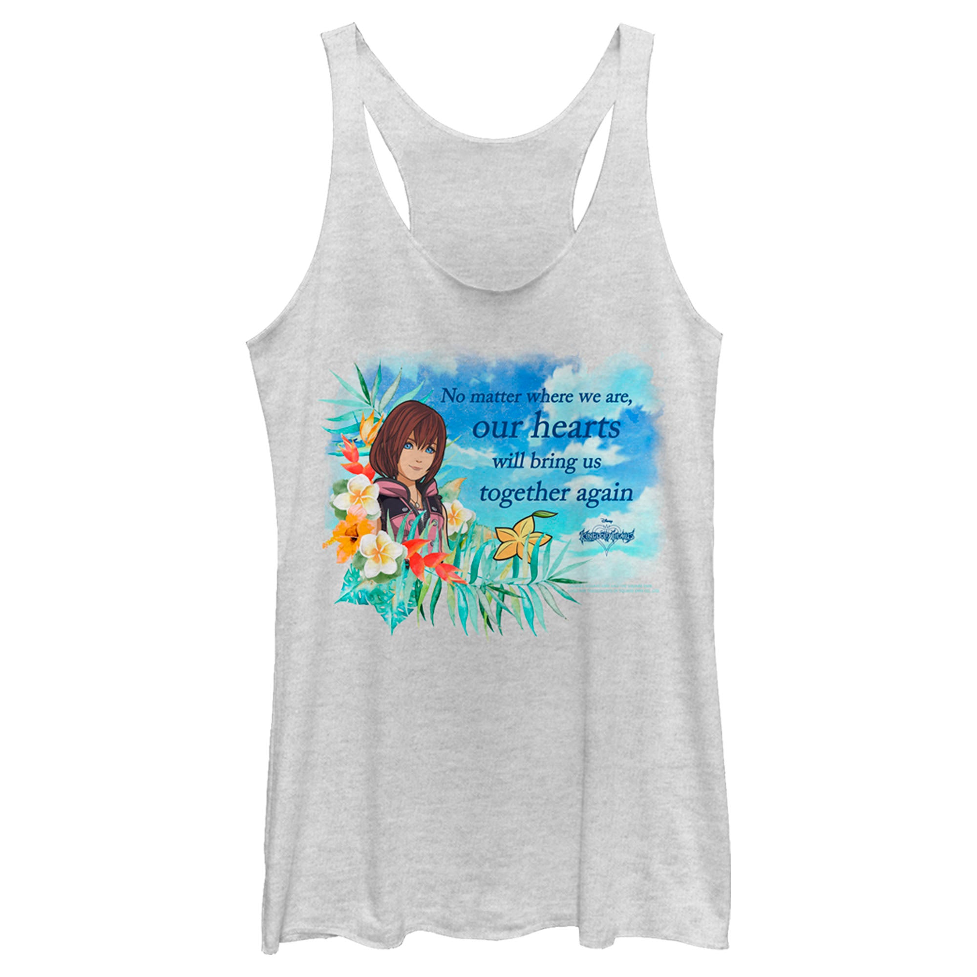 Women’S Kingdom Hearts 3 Our Hearts Will Bring Us Together Again Racerback Tank Top