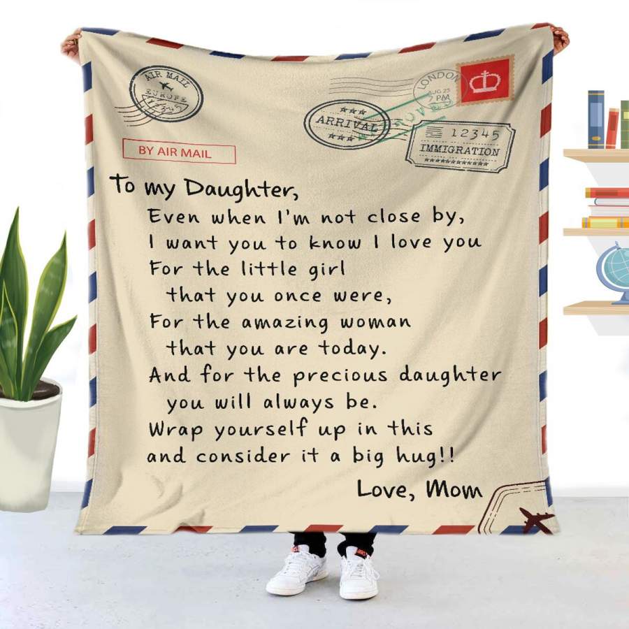 To my daughter – I love you message blanket HG7901