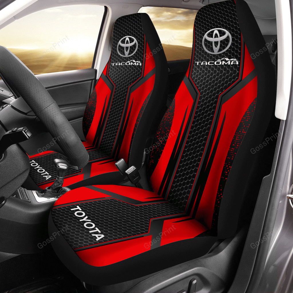 Toyota Tacoma Car Seat Cover (Set Of 2) Ver 2 (Red)