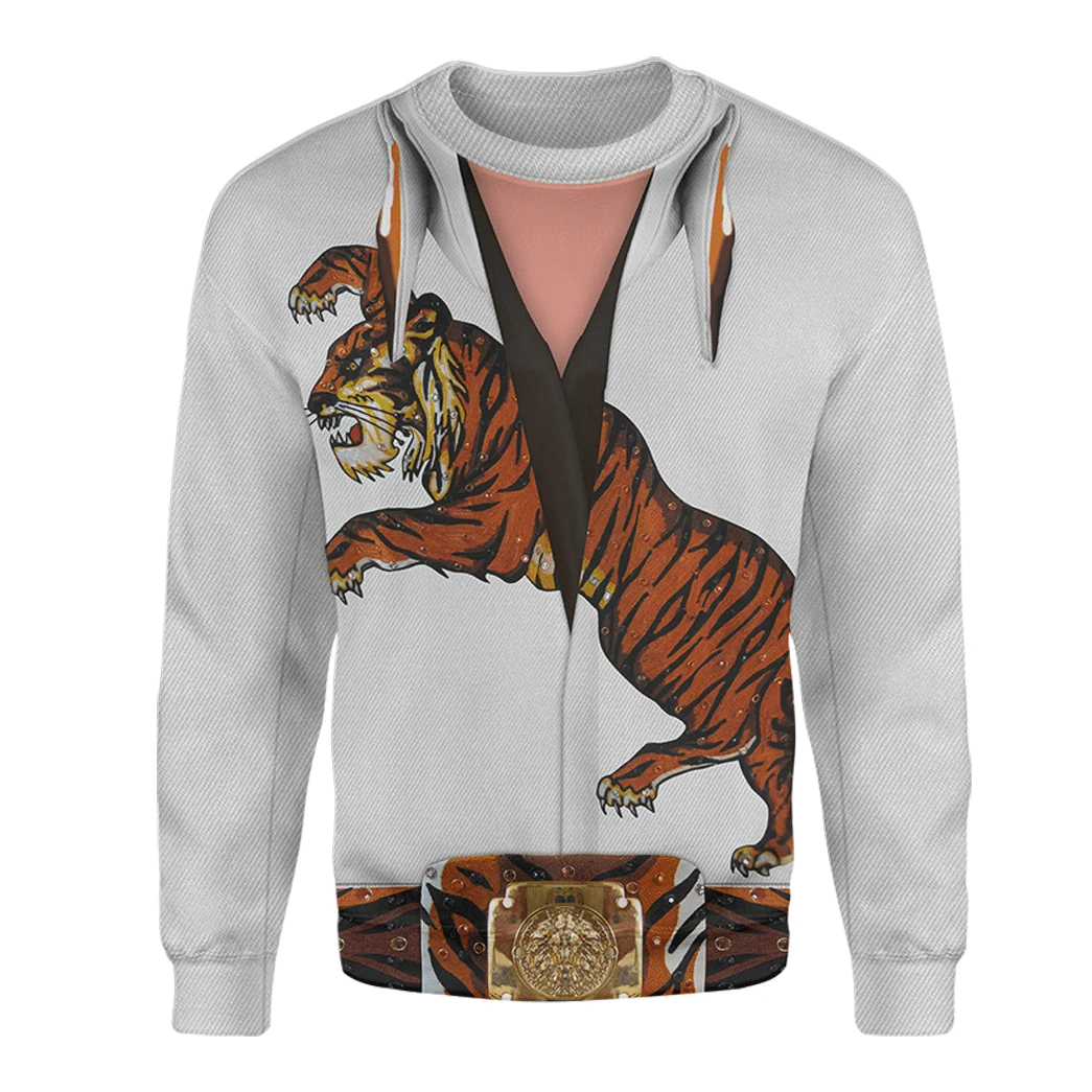 Alohazing 3D Singer Elvis Presley Tiger Jumpsuit Custom Sweatshirt