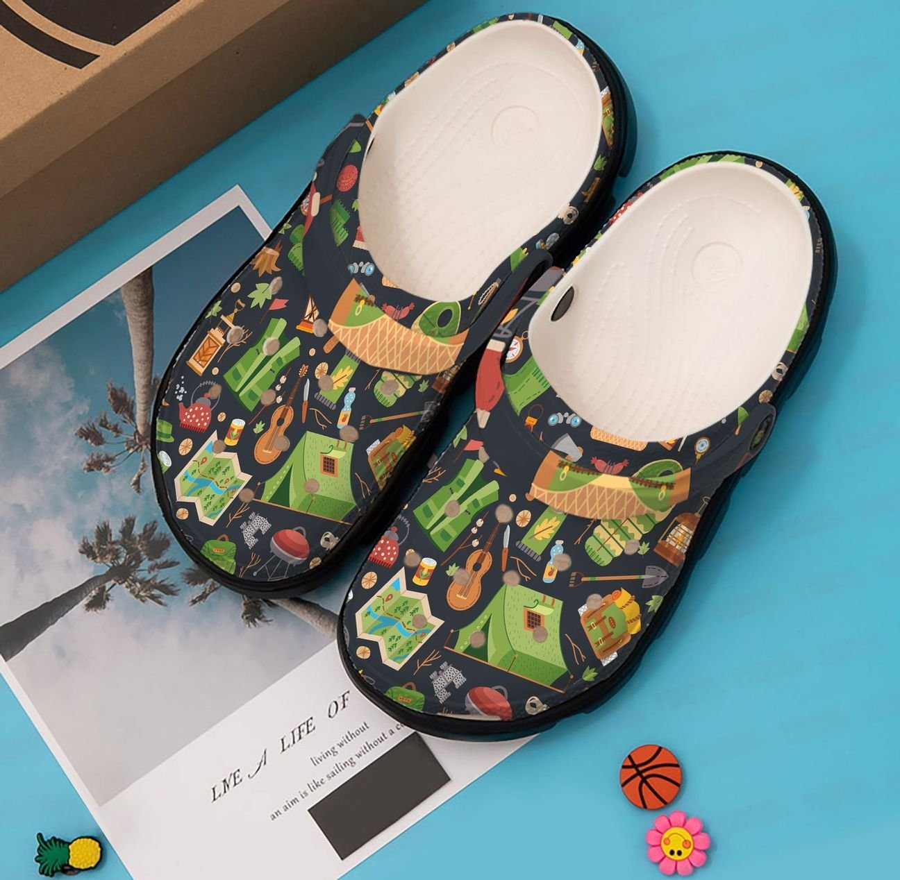 Camping Personalized Clog, Custom Name, Text, Color, Number Fashion Style For Women, Men, Kid, Print 3D Camping Equipments