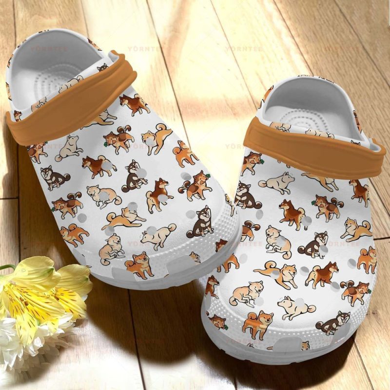 Cute Shiba Inu Gift For Lover Rubber clog Shoes Comfy Footwear