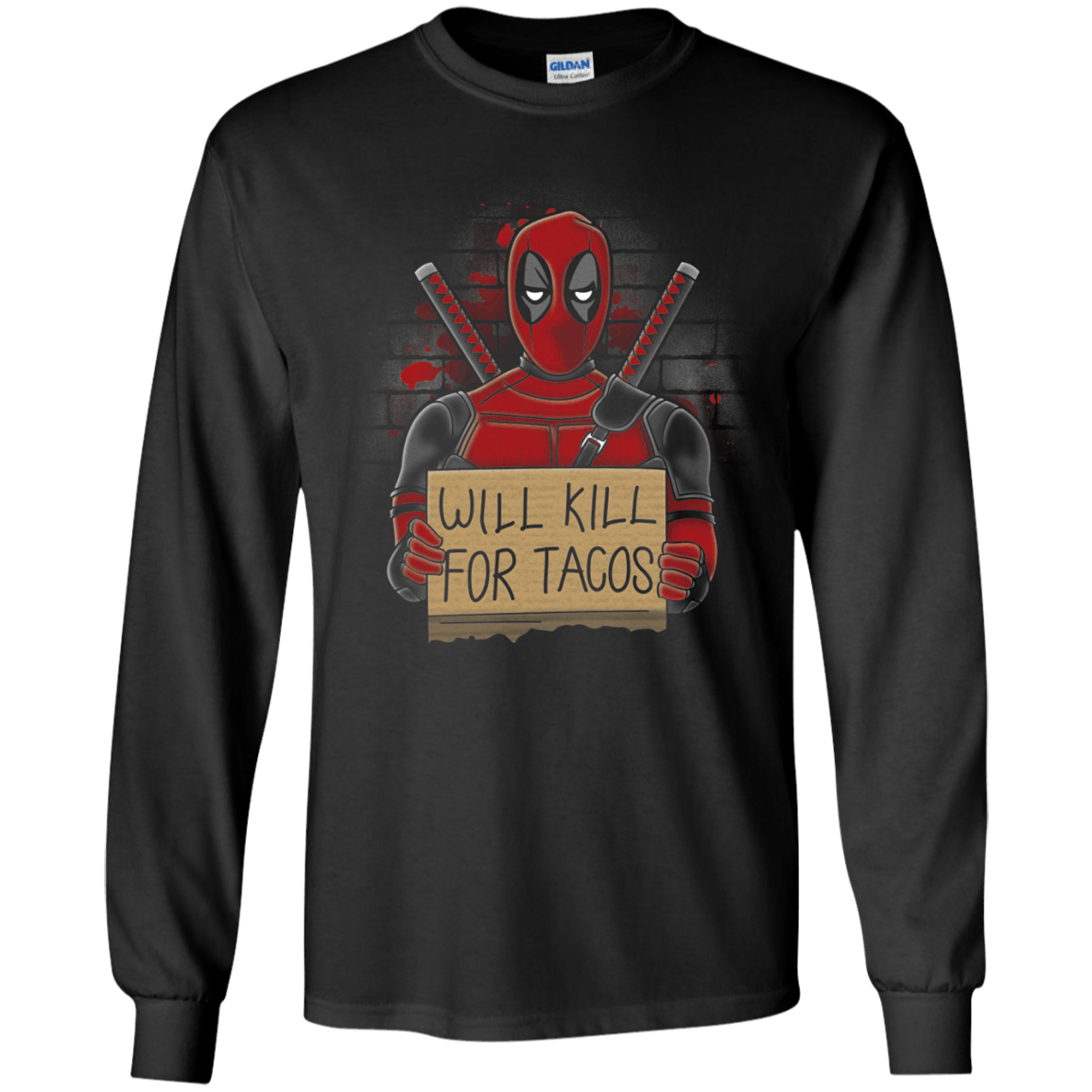 Will Kill For Tacos Mens Long Sleeve T-Shirt