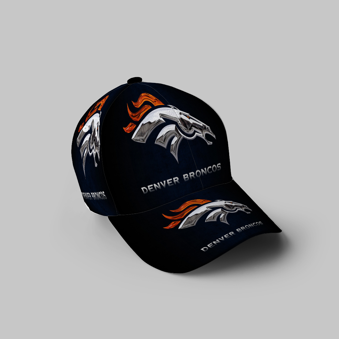 Denver Broncos Emblem V33 3D Printing Baseball Cap Classic Hat