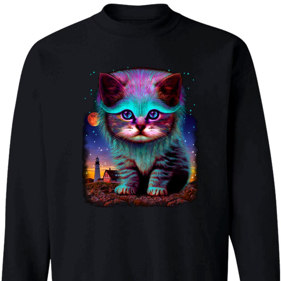 Space Galaxy Cat Sweatshirt, Best Gift For Cat Lover – Trending Personalized