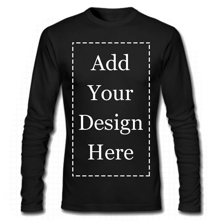 URSPORTTECH Brand Custom Men Long Sleeve T-Shirt Add Your Own Text Picture on Your Personalized Customized Tee