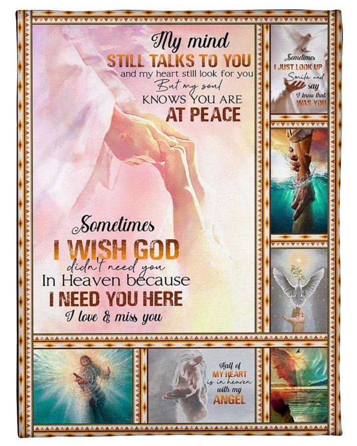 Angel My Soul Knows You Are At Peace  –  Gift For Mother’S Day, Mommy, Gift For Home Decor, Gift For Family  –  Fleece Blanket