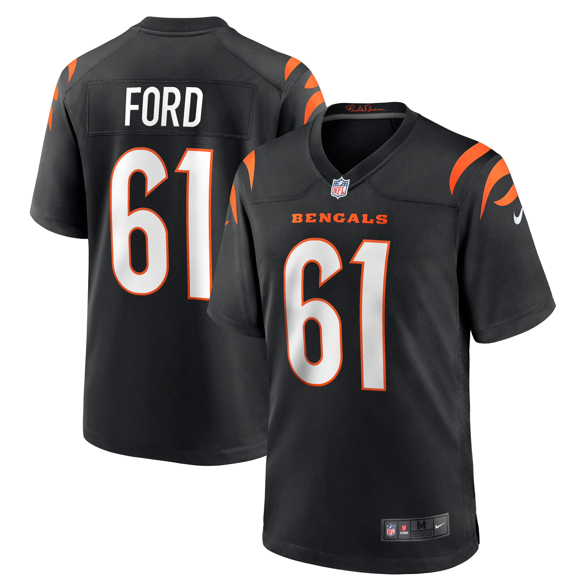 Men’s Cincinnati Bengals Cody Ford Black Game Jersey