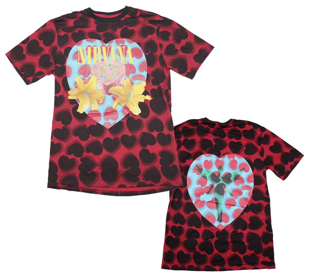 Nirvana Heart Shaped Box Men’S Dye T-Shirt