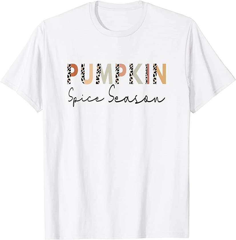 Pumpkin spice season Leopard Fall Autumn Women, Halloween T-Shirt