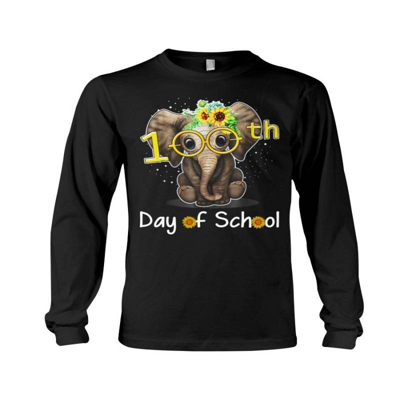 100Th Days Of School For Elephant Lovers Unisex Long Sleeve