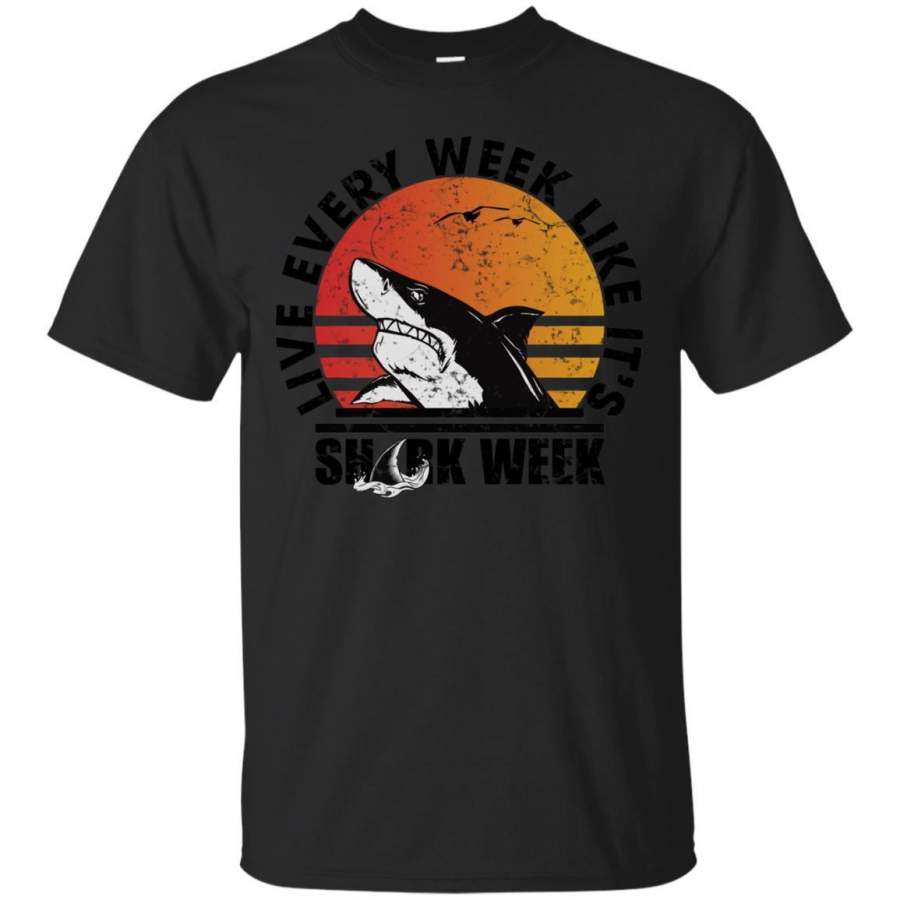 Shark Week Live Every Week Like It’s Vintage Graphic Unisex T-Shirt