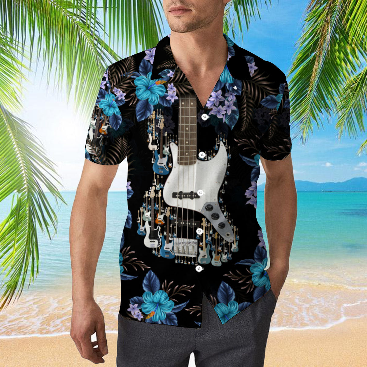 Bass Guitar Hawaii Shirt For Men And Women Ha67397