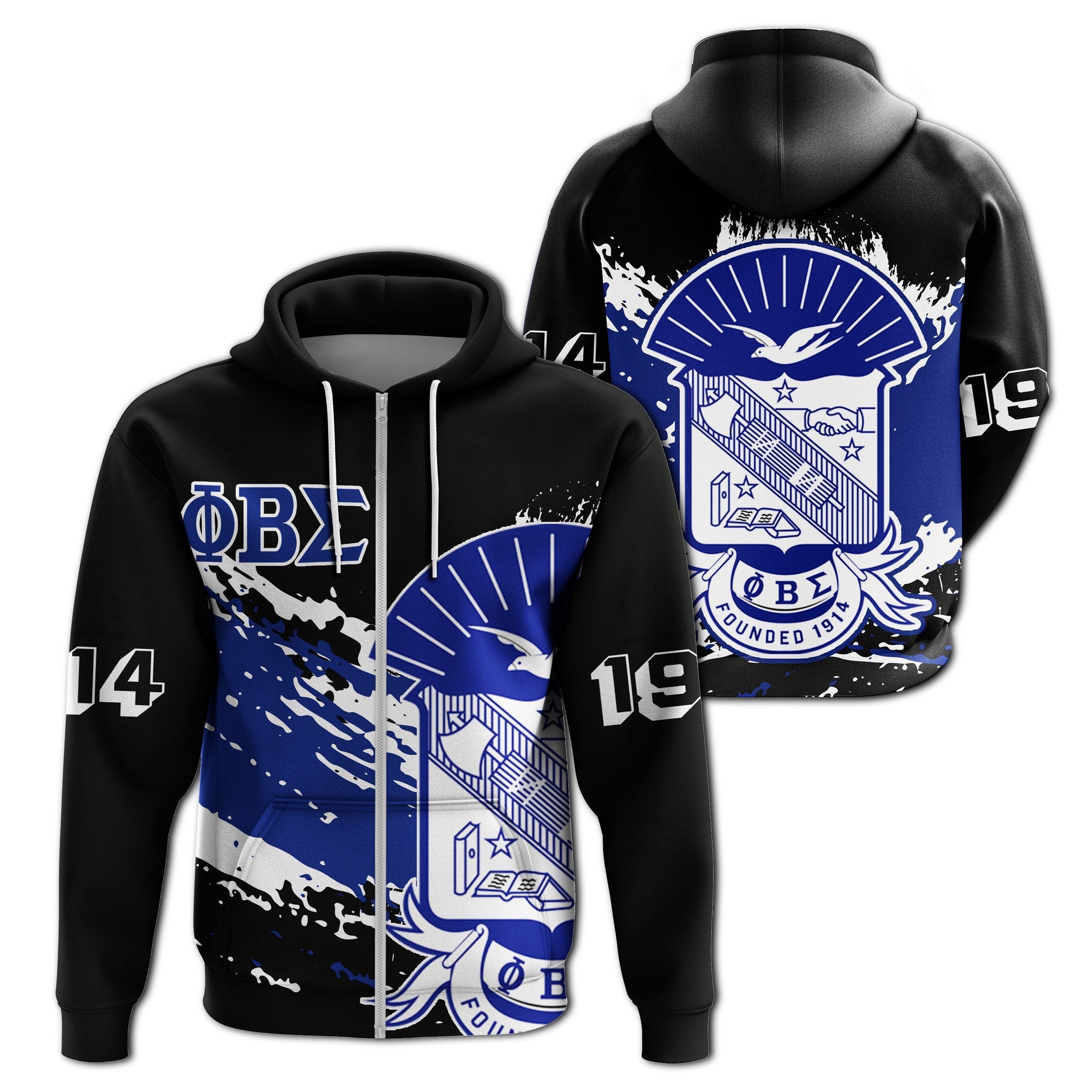 Fraternity Hoodie – Phi Beta Sigma Zip Hoodie Tip Style