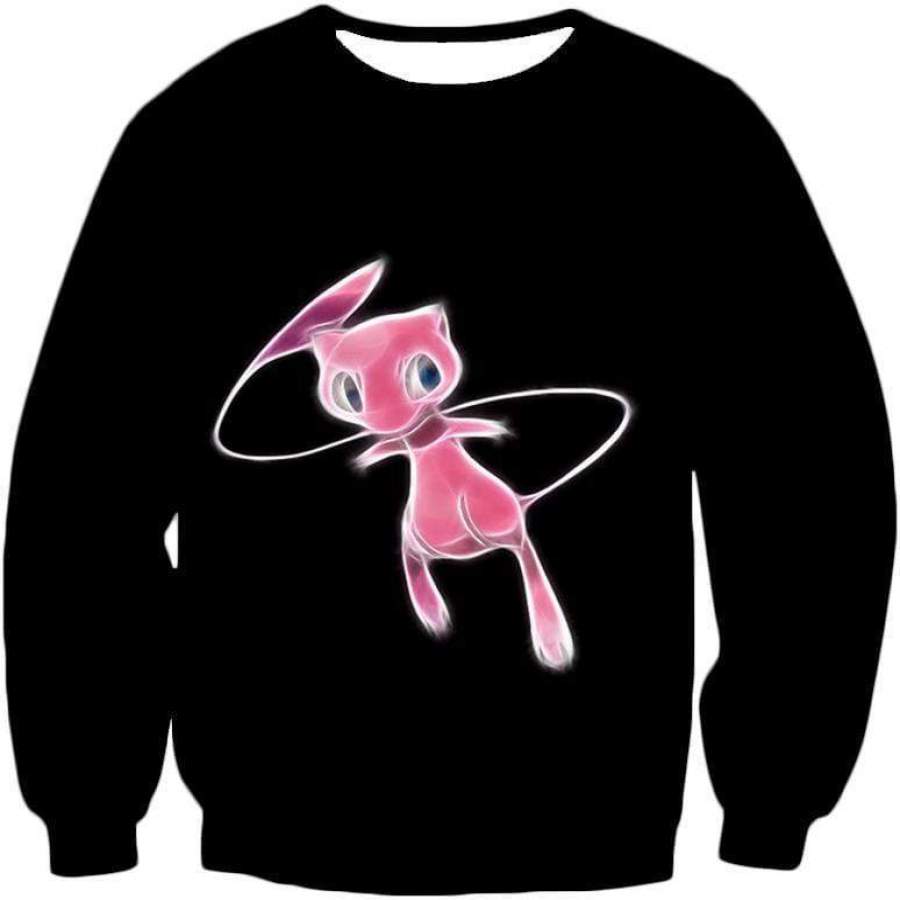 Pokemon Legendary Psychic Pokemon Mew Black Sweatshirt  - Pokemon Sweatshirt Animood