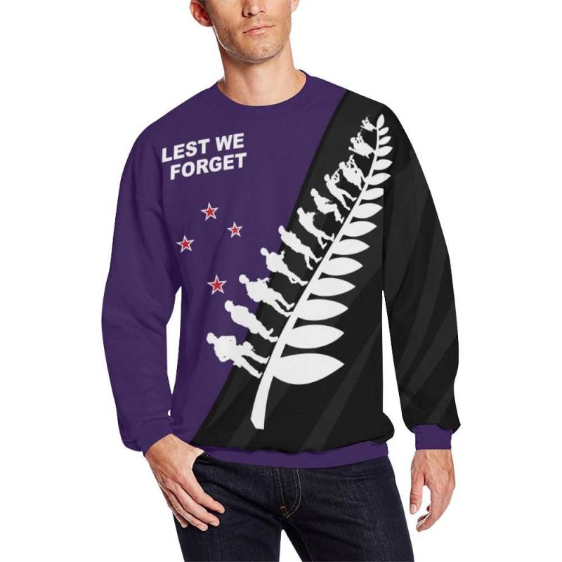 Lest We Forget - New Zealand Sweatshirt Purple K5