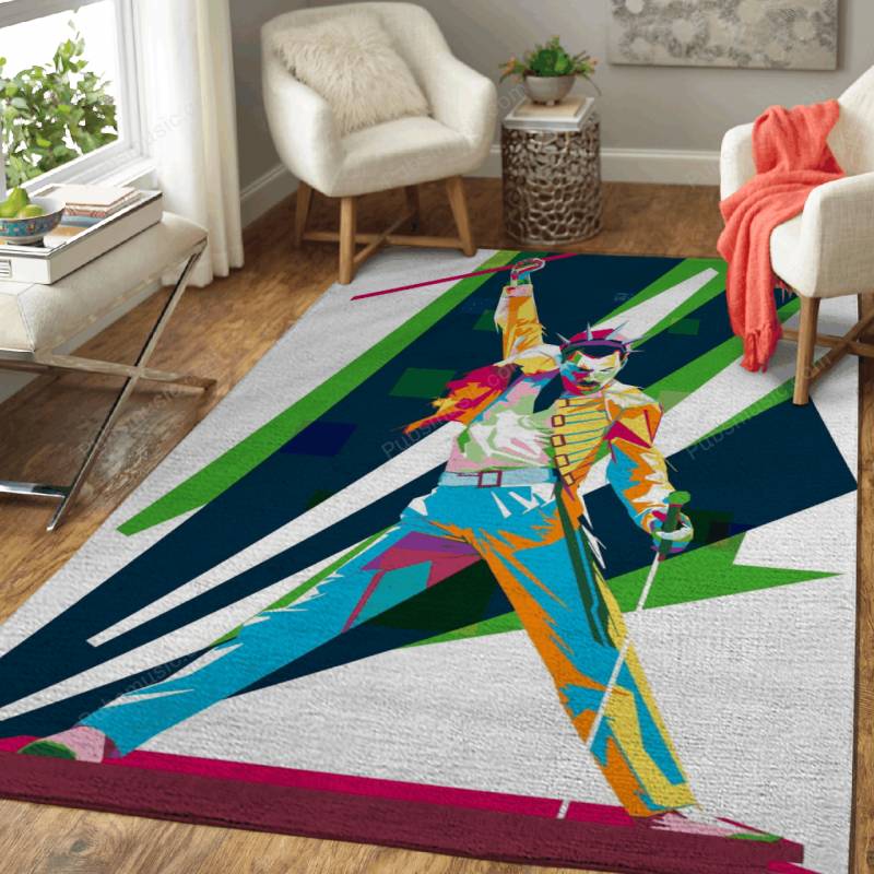 freddie mercury pop art    – Simple Wpap Pop Art Area Rug Carpet