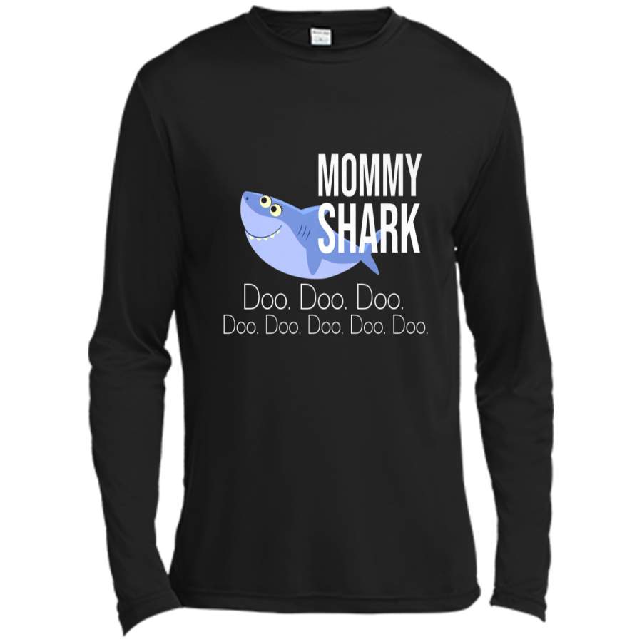 "Mommy Shark" Baby Mommy Daddy Matching Family Shark  Long Sleeve Moisture Absorbing Shirt