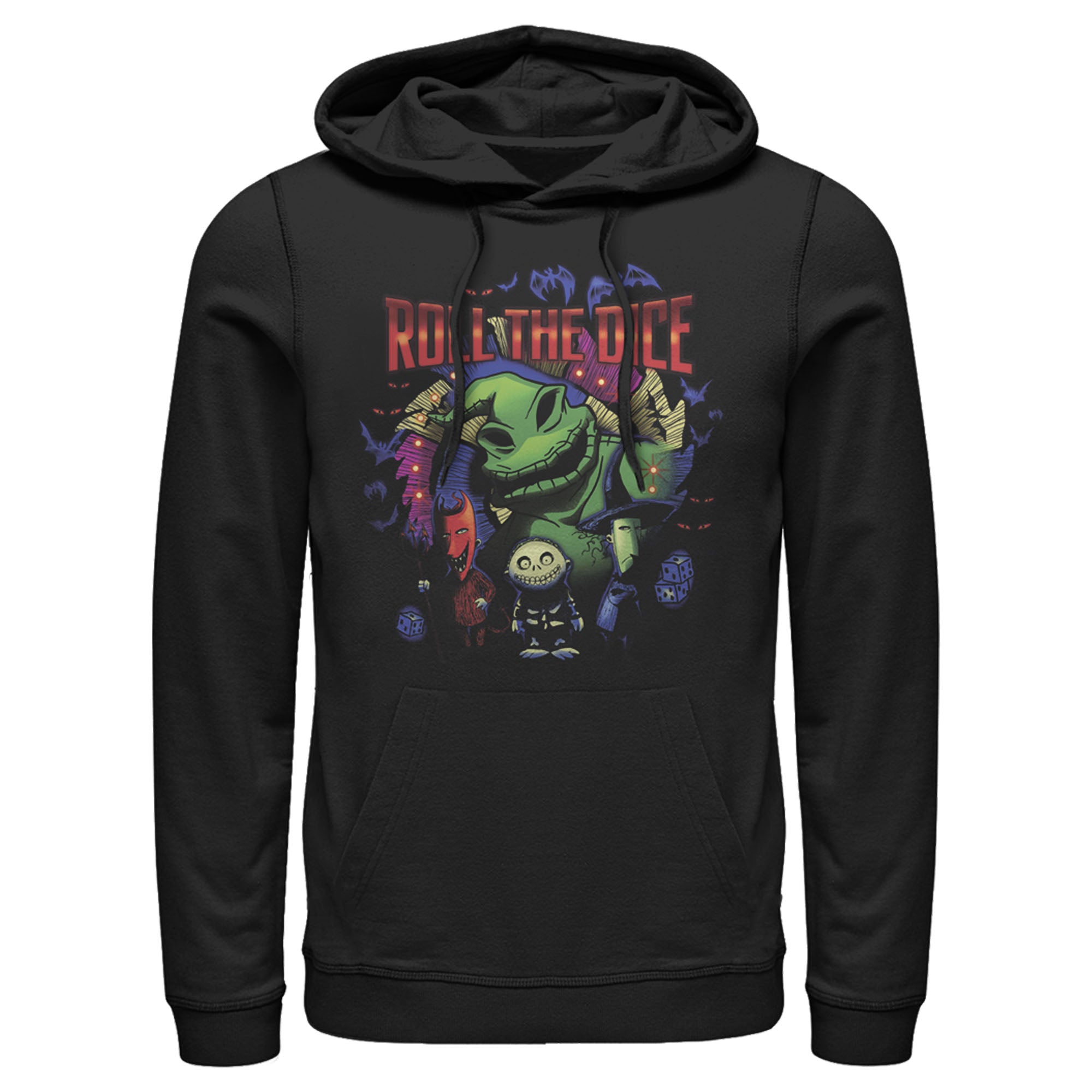 Men’S The Nightmare Before Christmas Halloween Oogie Roll The Dice Pull Over Hoodie