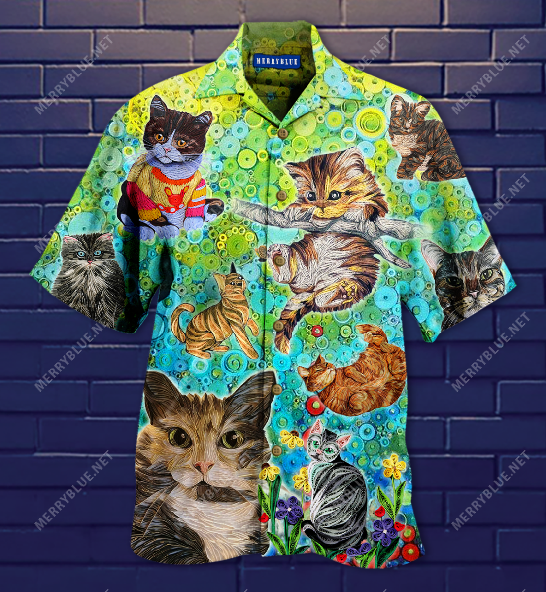 Stay Fluffy Gonna Be Alright Cat Unisex Hawaii Shirt Ha34125