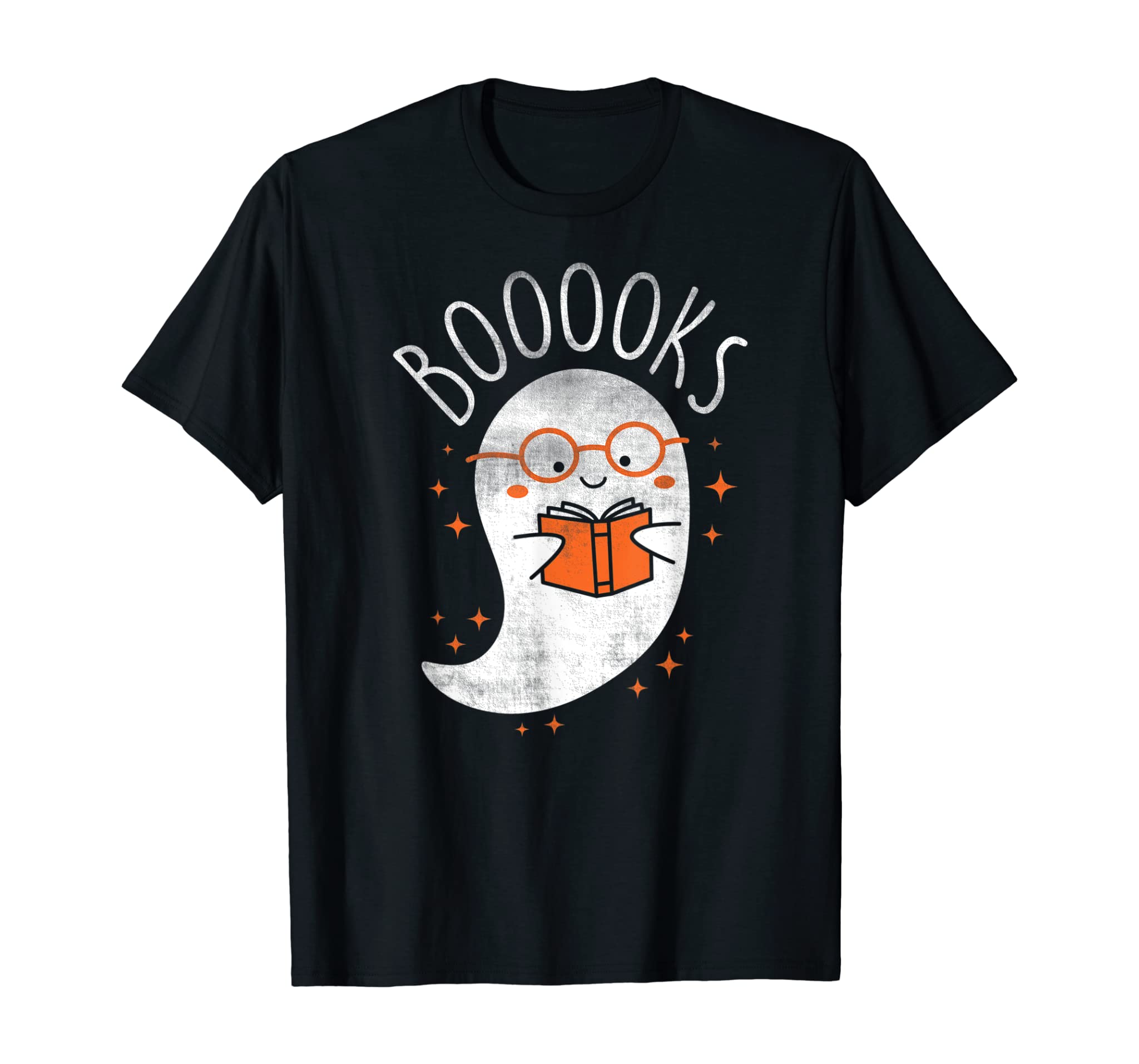 Cute Ghost Book Reading Halloween Teacher Top T-Shirt - ReadingLLC