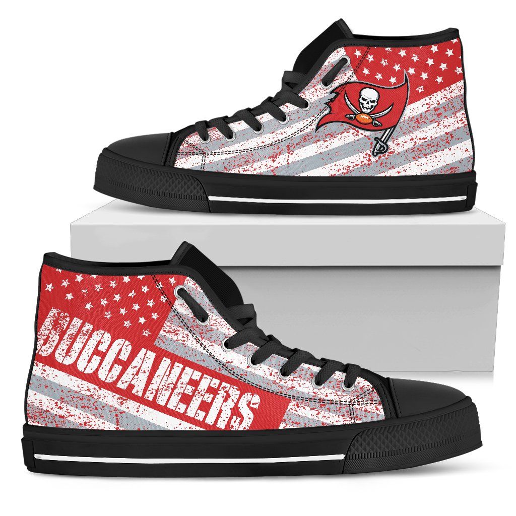 America Flag Tampa Bay Buccaneers High Top Shoes