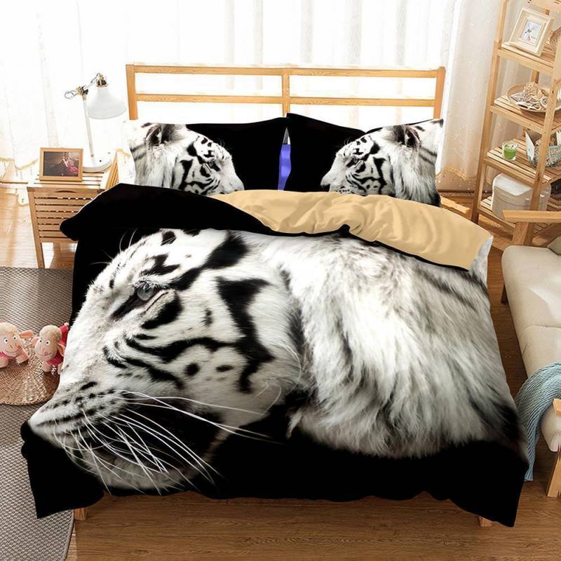 3D Animal Tiger Printed Bedroom Pillows Queen 3D Hes 3D Customize Bedding Set Duvet Cover Set Bedroom Set Bedlinen