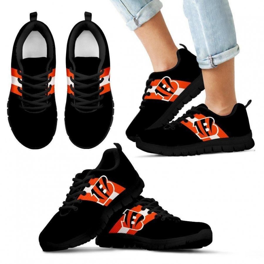 Three Colors Vertical Cincinnati Bengals Sneakers #902