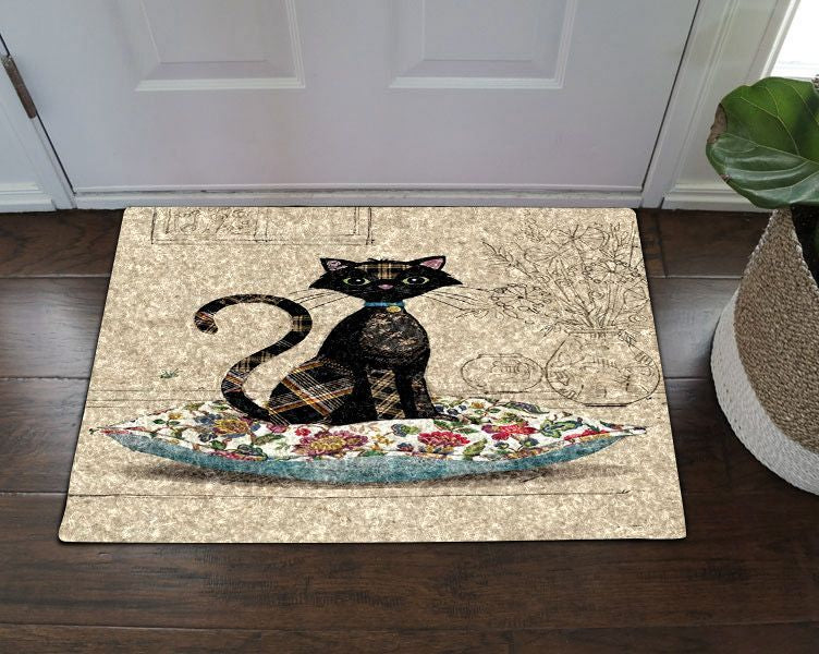 Apayprints – Black Cat 3D All Over Printed Doormat