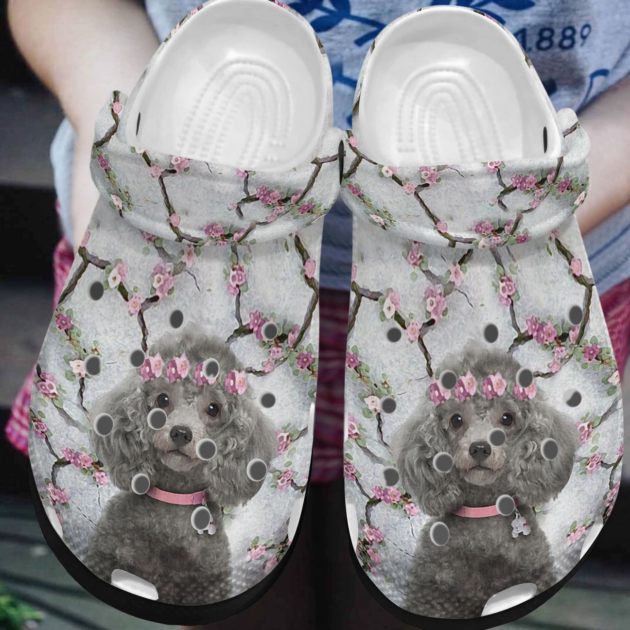 Poodle Personalized Clog, Custom Name, Text, Color, Number Fashion Style For Women, Men, Kid, Print 3D Cute Poodle