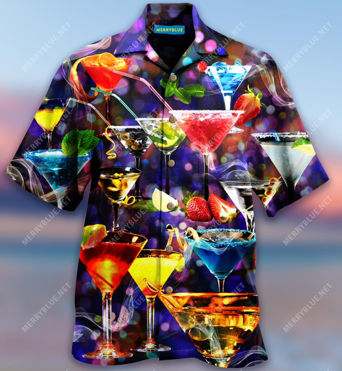 A Martini Shaken Not Stirred Unisex Hawaiian Shirt