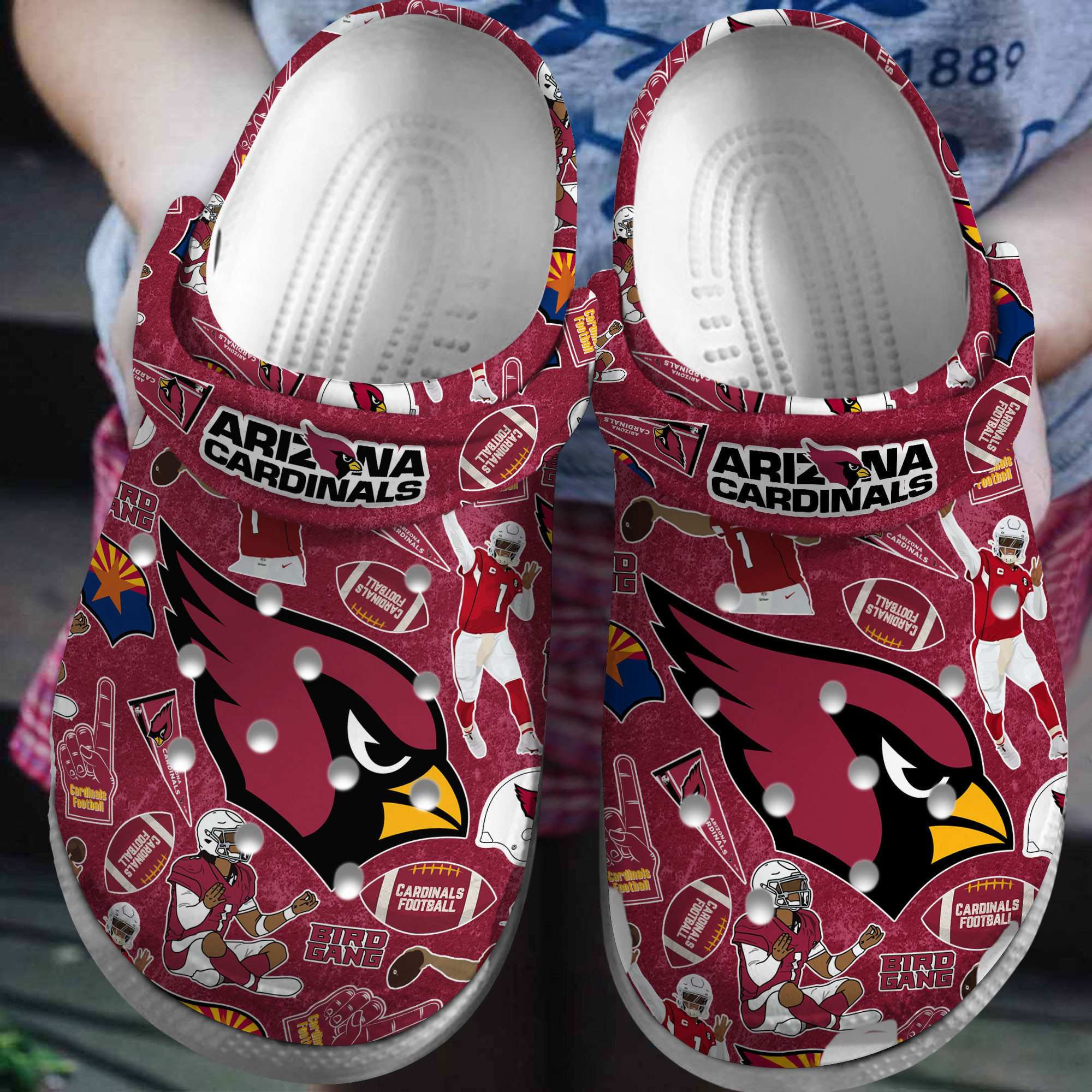 Arizona Cardinals NFL Sport Crocss Crocband Clogs Shoes Comfortable For Men Women and Kids