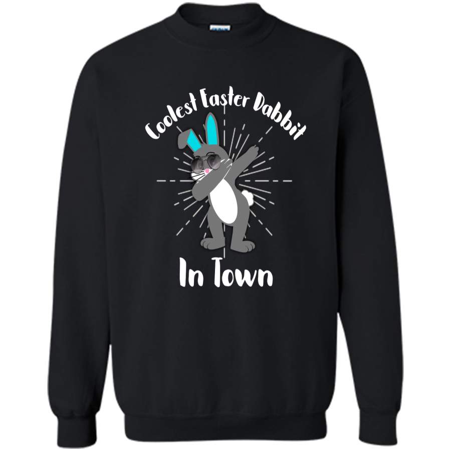 Dabbing Rabbit TShirt Coolest Easter Dabbit In Town Shirt Printed Crewneck Pullover Sweatshirt 8 oz