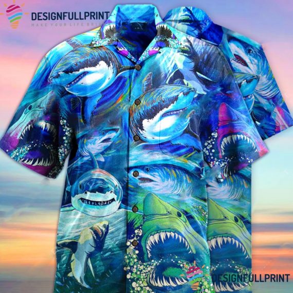 Be A Shark Be Brave And Cool Unisex Hawaii Shirt Ln Gift For Shark Lovers