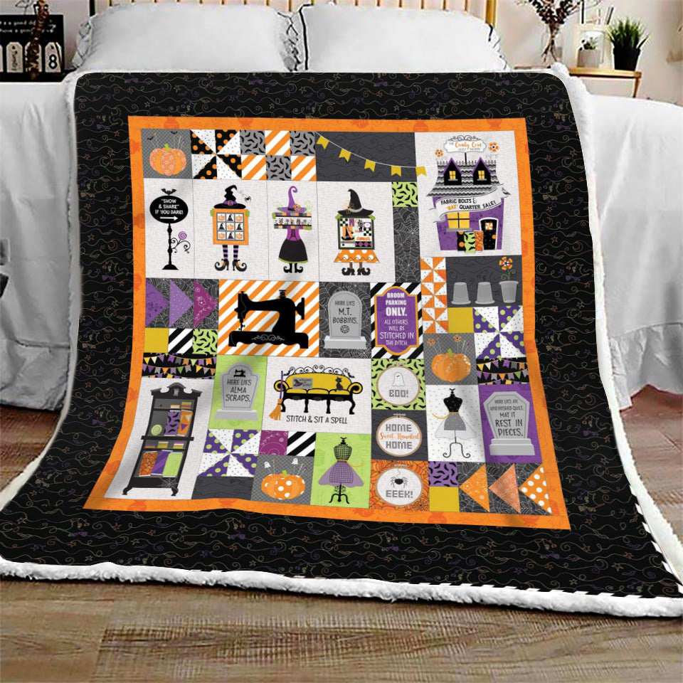 Candy Corn Halloween Sofa Fleece Throw Blanket | Halloween Gifts