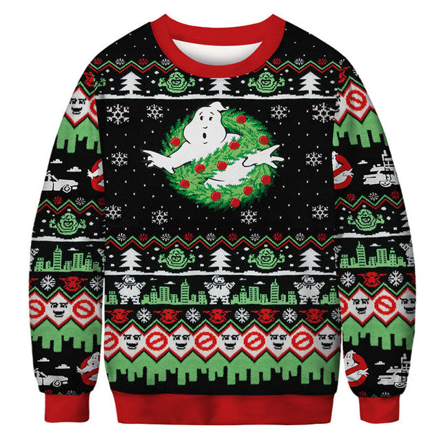 3D Funny Print Sweater Ugly Christmas Hoodies  Christmas Jumpers