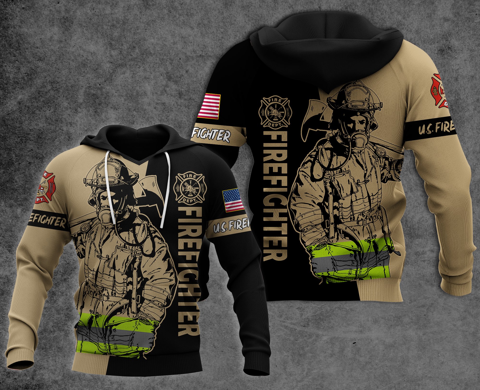 U.S Firefighter 3D Hoodie