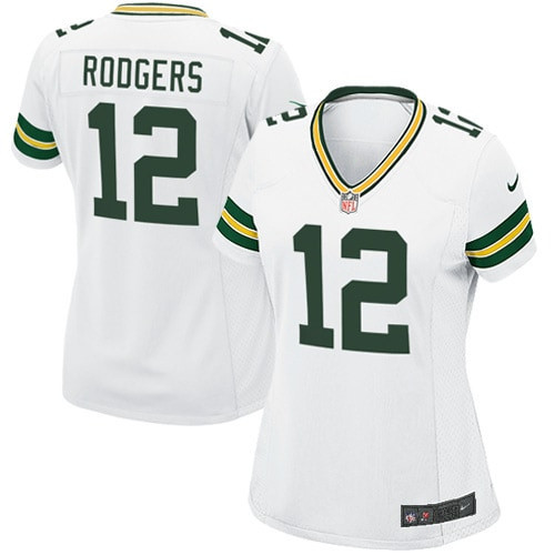 Aaron Rodgers Green Bay Packers Womens Game Jersey – White NFL