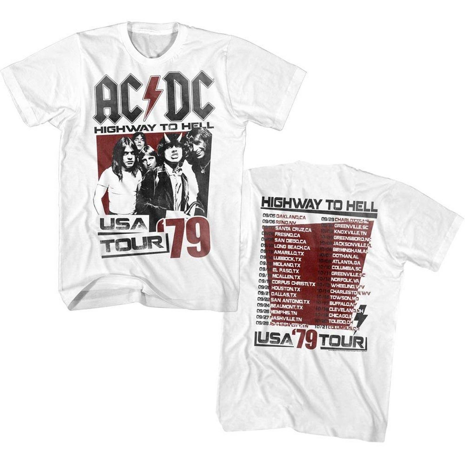 Ac/Dc Highway To Hell Tour Adult T-Shirt