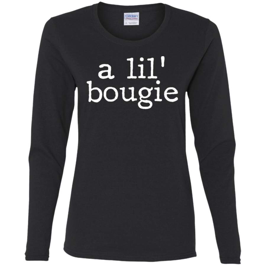 AGR A Lil’ Bougie Ladies’ Cotton LS T-Shirt