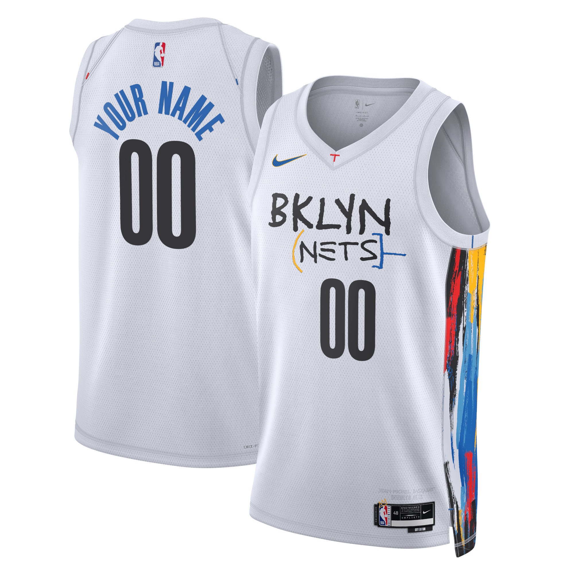 Brooklyn Nets Unisex 2022/23 Swingman Custom Jersey – City Edition – White