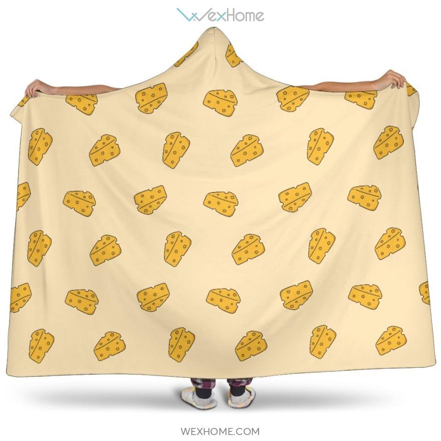 Cheese Pattern Hooded Blanket