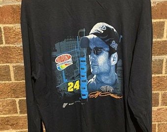 Vintage Nascar Dupont Motorsports Jeff Gordon #24 Driver Graphic Tshirt Adult 3106