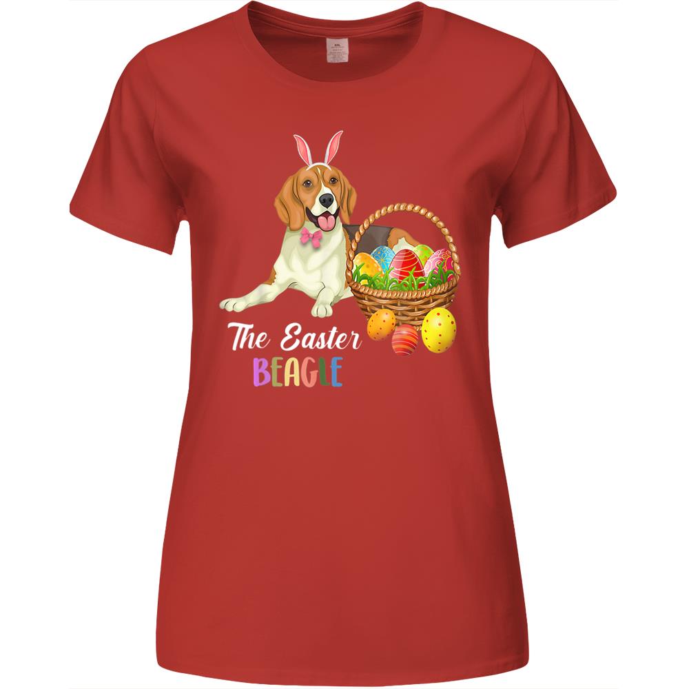 Beagle Dogs Bunny Easter Egg Hunt Happy Easter Day Gifts Premium Womens Tshirts